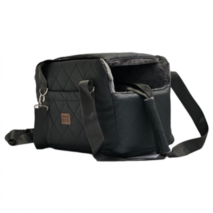 Prenosná taška pre psa Golden dog Lux - grafitová